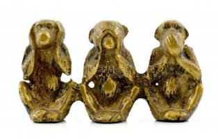 Bronz három majom szobrocska 5,5 cm