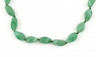 Aventurin nyaklánc, ezüst(Ag) szerelékkel, h: 44 cm