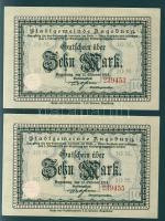 Német Birodalom/Császárság/Augsburg 1918.10.15. 10M (2x) egyugrású sorszámmal T:I