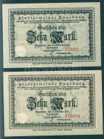 Német Birodalom/Császárság/Augsburg 1918.10.15. 10M (2x) T:I