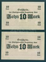 Német Birodalom/Császárság/Augsburg 1918.10.15. 10M (2x) T:I