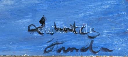 Olvashatatlan jelzéssel: Balatoni csónakok. Olaj, farost. Apró felületi sérülésekkel. 50x50 cm