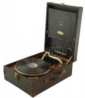 Glória táska gramofon, működőképes, jó állapotban 42x32x17 cm