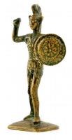 Bronz harcos figura, hiányos, m: 7,5 cm