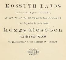 1873-1925 Kolligátum Miskolc város éves jelentéseiből és különféle beszédekből, egybekötve: 

1873...