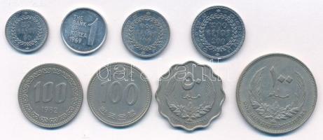 8xklf vegyes, külföldi érmetétel, benne Kambodzsa, Dél-Korea, Libanon T:2-3 8xdiff mixed, foreign coin lot, within Cambodia, South Korea, Lebanon C:XF-F