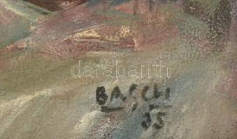 Basch jelzéssel: Csendélet halakkal. Olaj, karton, keretben. 46,5×70 cm