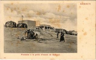 Djibouti, Fontaine a la porte dentrée de Djibouti / fountain, gate (fl)