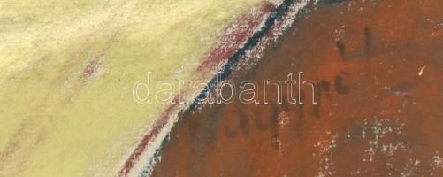 Nagy Pál (?) jelzéssel: Csendélet. Pasztell, papír, üvegezett fa keretben, 62,5x44 cm