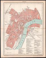 cca 1900 Szeged város térképe, 1:21.000, rajzolta: Kogutowicz Manó, Pallas Nagy Lexikona, Bp., Pallas-ny, 27x21 cm