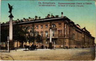1916 Saint Petersburg, St. Petersbourg, Petrograd; La Senát et le synod dEmpire / Senate and Synod building + ARMEETELEGRAFENABT. 4. K.u.K. FELDPOSTAMT 101 (EB)