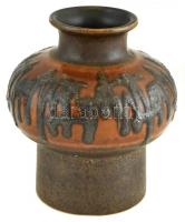 Német retró kerámia váza, jelzett, hibátlan, m: 15 cm