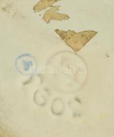 Német retró kerámia váza, jelzett, hibátlan, m: 15 cm