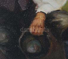 Gránit leveses tál, fajansz, jelzett, kopott, m: 17 cm, d: 33 cm