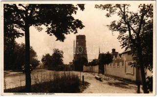 1933 Gyopáros-fürdő (Orosháza), utca, víztorony. Demartsik photo