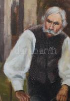 Torday jelzéssel: Keresztnél. Olaj, vászon. Dekoratív, üvegezett fa keretben, 94x68 cm