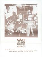 1978 Váli Dezső festőművész kiállítása, plakát, papír, ofszet, hajtásnyomokkal, 63,5x46,5 cm