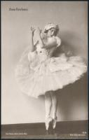 cca 1910 Anna Pawlowa (1881-1931) orosz balett-táncosnőfotólapja, 13,5×8,5 cm