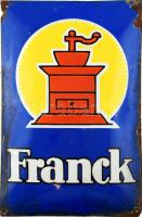 Franck kávé, zománcozott fém tábla, sérült, rozsdás, 50×33 cm