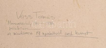 Vass Tamás (1942-1988): Októberi ünnep, 1985. Rézkarc, papír. Jelzett. Számozott: 1/19! Paszpartuban...