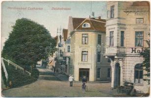 Cuxhaven, Deichstrasse / street view, Ostermanns Hotel, restaurant, bicycle. A. Baumeister Emb. (r)