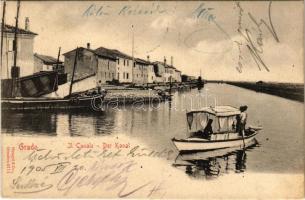 1905 Grado, Il Canale / Der Kanal / canal, boat