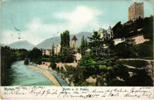 1905 Merano, Meran (Südtirol); Partie a. d. Passer / riverside, villa (EB)