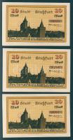 Német Birodalom/Weimari Köztársaság/Straßfurt 1918.10.1. 10M (3x) egymásutáni sorszámmal T:I