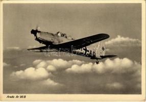 Arado Ar 96B. Luftwaffe / WWII German military aircraft, single-engine, low-wing monoplane, swastika (EK)