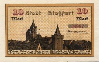 Német Birodalom/Császárság/Straßfurt 1918.10.1. 10M (5x) egymásutáni sorszámmal T:I