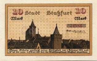 Német Birodalom/Császárság/Straßfurt 1918.10.1. 10M (5x) egymásutáni sorszámmal T:I