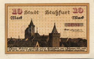 Német Birodalom/Császárság/Straßfurt 1918.10.1. 10M (5x) egymásutáni sorszámmal T:I