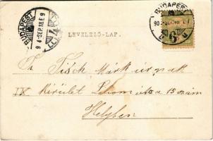 1904 Jerusalem. Hebrew text. Judaica art postcard (EK)