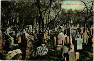 Praha, Prague, Prag; Stary hrbitov zidovsky / Der alte Jüdische Friedhof / Jewish cemetery, Judaica