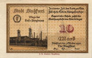 Német Birodalom/Császárság/Straßfurt 1918.10.1. 10M (2x) T:I,I- kis beszakadás