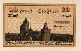 Német Birodalom/Császárság/Straßfurt 1918.10.1. 10M (2x) T:I,I- kis beszakadás