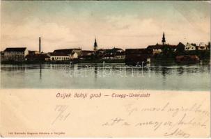 1902 Eszék, Essegg, Osijek; dolnji grad / Unterstadt / hajómalom / floating ship mills (boat mill) (EK)