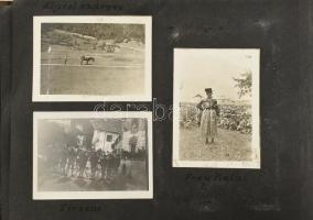 cca 1920 Ausztria, 42 db régi városképes fotó Innsbruck, Alpok, stb. Albumban / Austria vintage photos