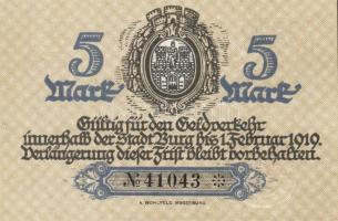 Német Birodalom/Weimari Köztársaság/Burg 1918.12.1. 5M (2x) T:I