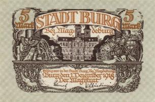 Német Birodalom/Weimari Köztársaság/Burg 1918.12.1. 5M (2x) T:I