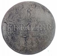 Ausztria 1849A 6kr Ag T:3 patina Austria 1849A 6 Kreuzer Ag C:F Krause KM#2200