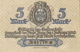 Német Birodalom/Weimari Köztársaság/Burg 1918.12.1. 5M (2x) egymásutáni sorszámmal T:I