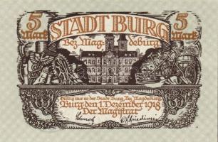 Német Birodalom/Weimari Köztársaság/Burg 1918.12.1. 5M (2x) egymásutáni sorszámmal T:I