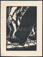 Frans Masereel (1889-1972): A hatalom. Fametszet, papír, jelzett a metszeten, 16×11 cm