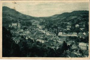1924 Selmecbánya, Banská Stiavnica; látkép / general view (vágott / cut)