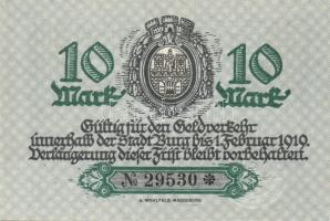 Német Birodalom/Weimari Köztársaság/Burg 1918.12.1. 10M (3x) egymásutáni sorszámmal T:I