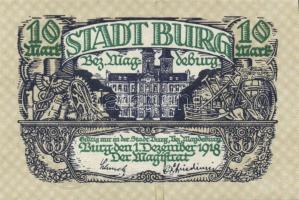 Német Birodalom/Weimari Köztársaság/Burg 1918.12.1. 10M (3x) egymásutáni sorszámmal T:I