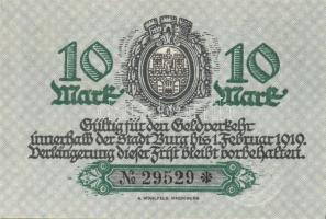 Német Birodalom/Weimari Köztársaság/Burg 1918.12.1. 10M (3x) egymásutáni sorszámmal T:I