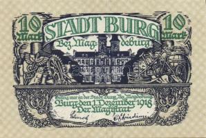 Német Birodalom/Weimari Köztársaság/Burg 1918.12.1. 10M (3x) T:I