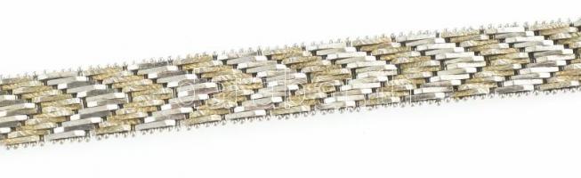 Ezüst(Ag) masszív lapos karkötő, jelzett, h: 20 cm, nettó: 25 g